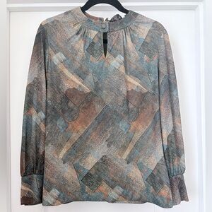 Vintage Secretary Blouse with Keyhole detail, size small